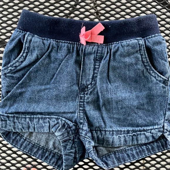 Cherokee Jean Shorts Blue Denim Size 18m Elastic Waist - Picture 1 of 4